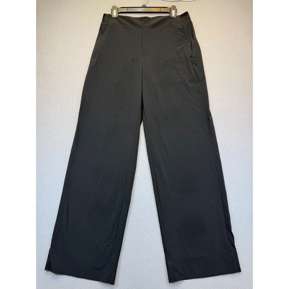 Athleta Womens Black Wide Leg Stretch Travel‎ Commuter Pants Size 10 RN 54023